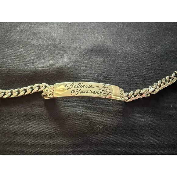 Brighton “Believe in Yourself” ID style bracelet in silver - Picture 3 of 5